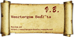 Vesztergom Beáta névjegykártya