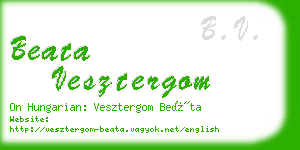 beata vesztergom business card